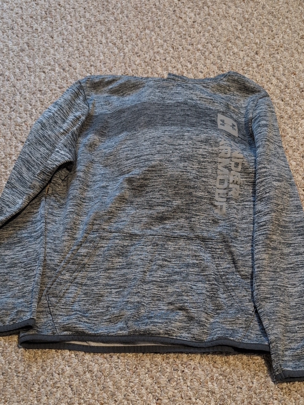 Under Armour Boys Gray Heather Crewneck Performance Sweatshirt